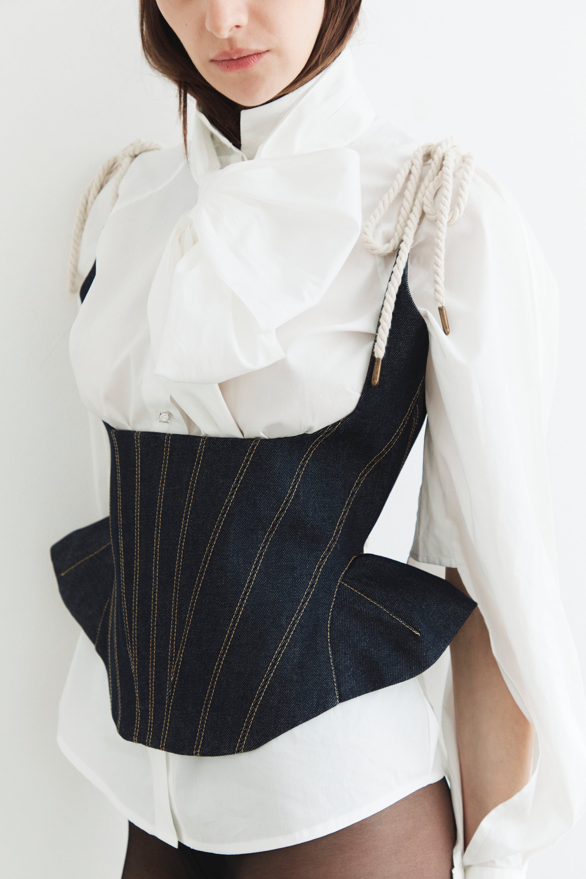 Structured Denim Corset