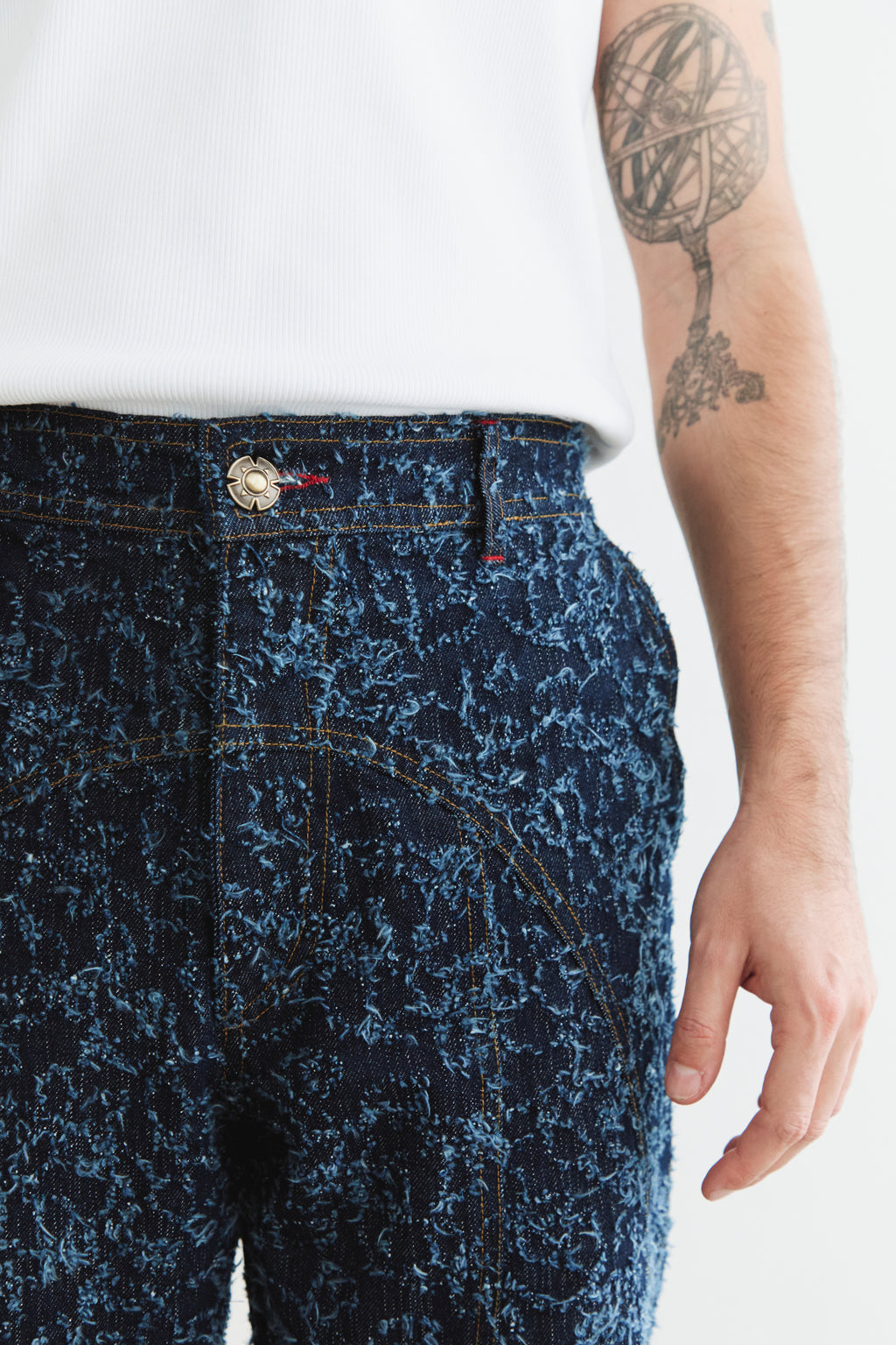 Textured Bootcut Denim
