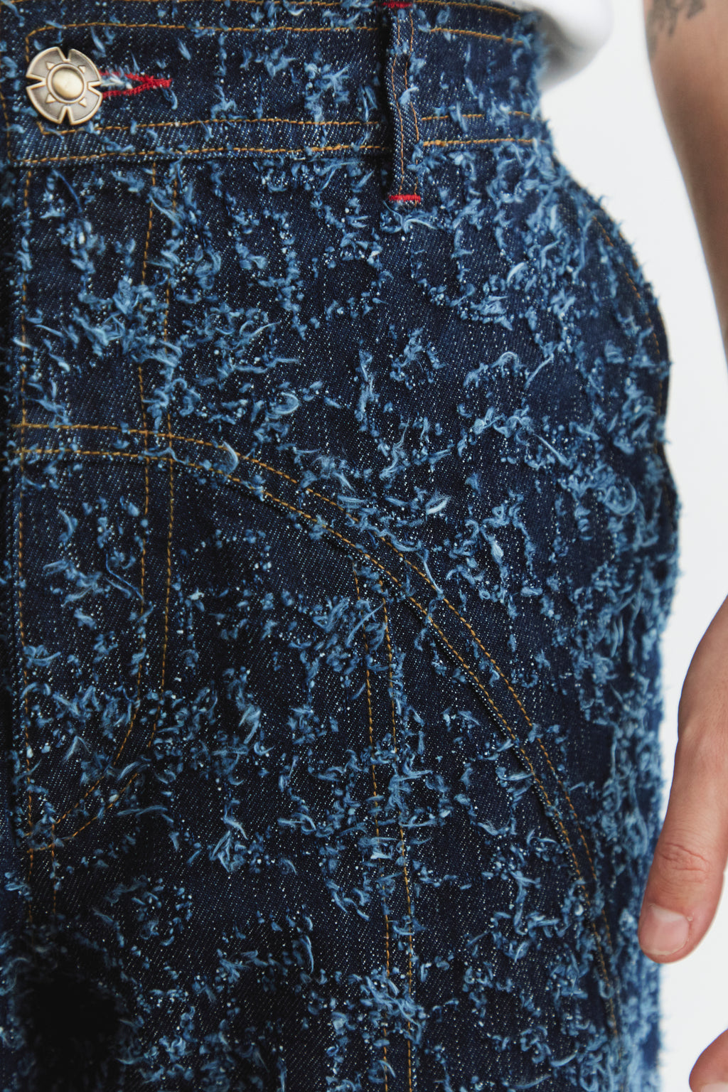 Textured Bootcut Denim