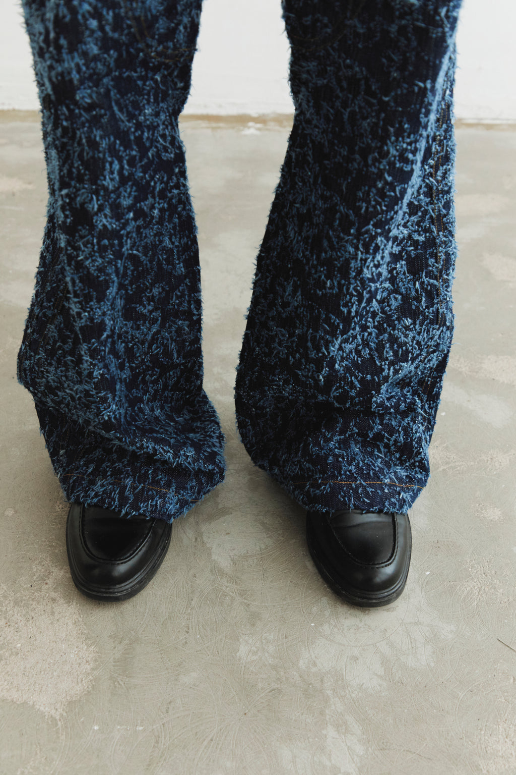 Textured Bootcut Denim