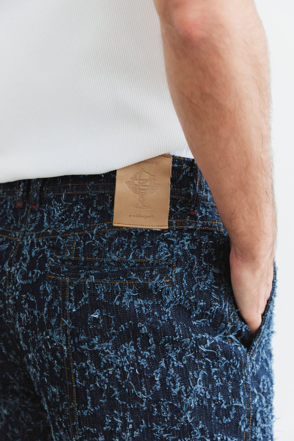 Textured Bootcut Denim